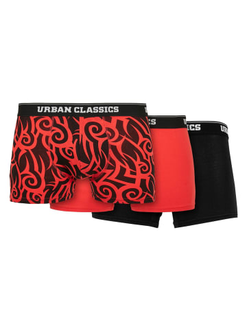 Urban Classics Boxershorts in tribal aop+popred+black