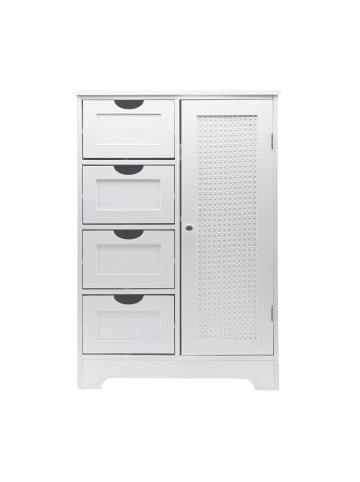 FineBuy Bücherregal in Weiß / MDF / 55x30x80