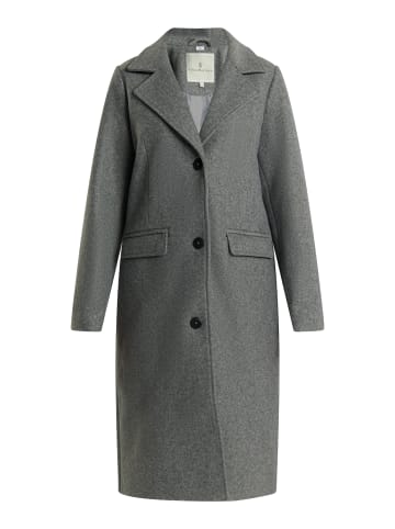 DreiMaster Damen Übergangsjacke In Wolloptik in Grau Melange