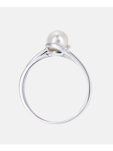 Diamant L'éternel Ring aus 375 Weißgold mit 0.02 Karat Diamant mit Perle