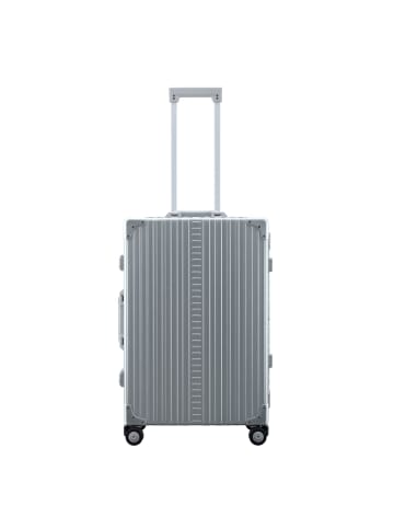 Aleon Traveler 4-Rollen Trolley 67 cm mit Kleidersack in platinum