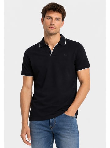 BLEND Kurzarmiges Poloshirt Polokragen Modisch in Schwarz