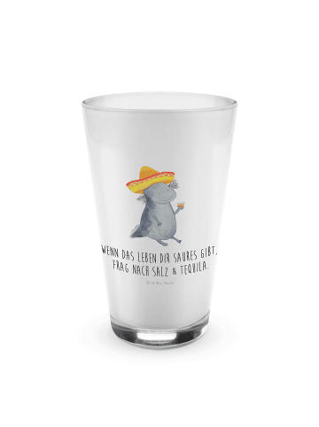 Mr. & Mrs. Panda Glas Axolotl Tequila mit Spruch in Transparent