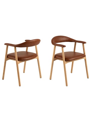 ebuy24 Esszimmerstuhl Addi Braun 2er Set