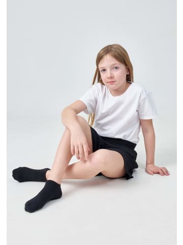 SNOCKS Kinder Sneaker Socken aus Bio-Baumwolle 6 Paar in Schwarz