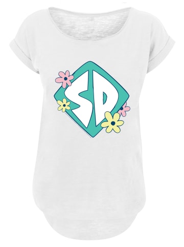F4NT4STIC Long Cut T-Shirt Long Cut T-Shirt 'Scooby Doo Dog Tag' in weiß