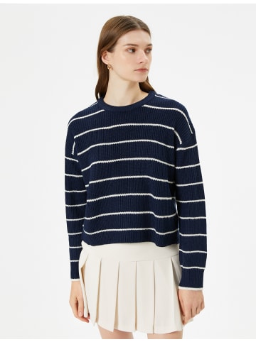 KOTON Sweater in Marineblau Gestreift
