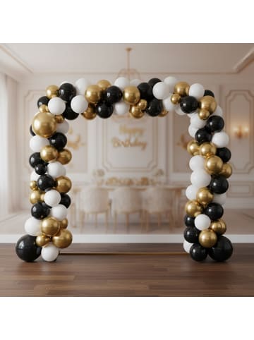 relaxdays Luftballon Bogen in Gold - (H)160 x (B)200cm
