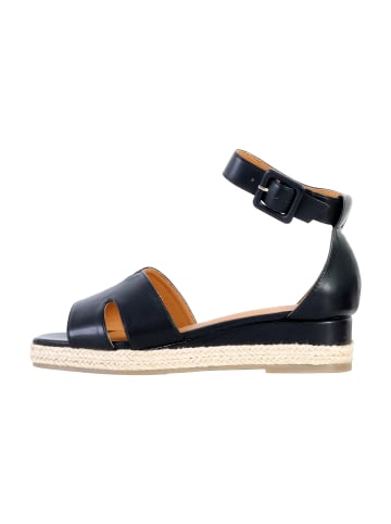 Divine Factory Kompensationssandalen mit Riemchen Schwarz