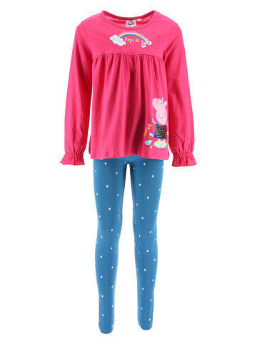 Peppa Pig 2tlg. Outfit: Langarmshirt und Leggings in Pink