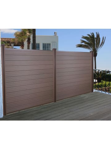 MCW WPC-Pfosten Savoie für WPC-Zaun, 240cm, braun