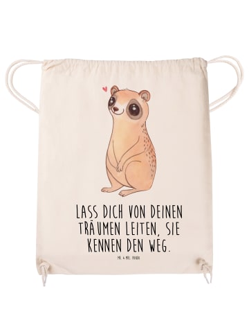 Mr. & Mrs. Panda Sportbeutel Plumplori Glücklich mit Spruch in Creme