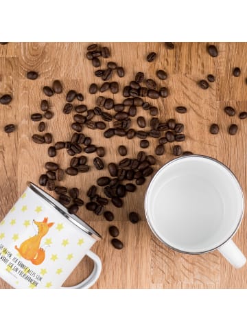 Mr. & Mrs. Panda Emaille Tasse Einhorn Wunsch mit Spruch in Weiß