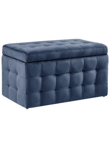 Beliani Ottomane MICHIGAN in Blau - (W) 72 x (H) 40 x (L) 42 cm