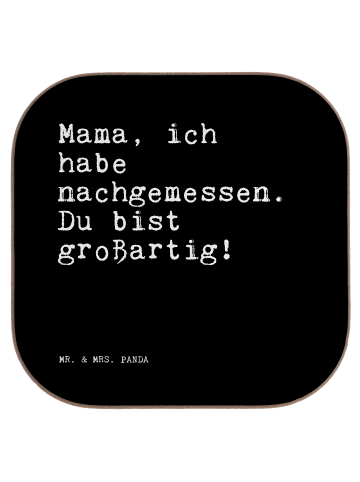 Mr. & Mrs. Panda Untersetzer Tasse Mama, ich habe nachgemessen..... in Schwarz