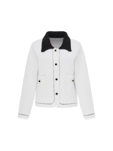 Blonda Women Cardigan in Offwhite Black