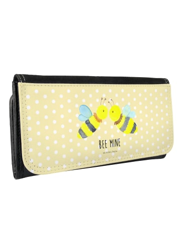 Mr. & Mrs. Panda Damen Portemonnaie Biene Liebe mit Spruch in Gelb Pastell