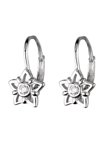 schmuck23 Silber-Ohrringe Blume 1,0 cm x 1,0 cm