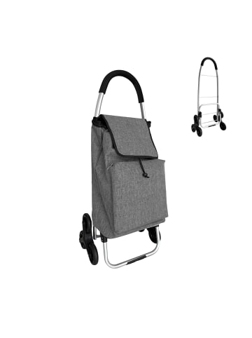 relaxdays Einkaufstrolley in Grau - 45 l
