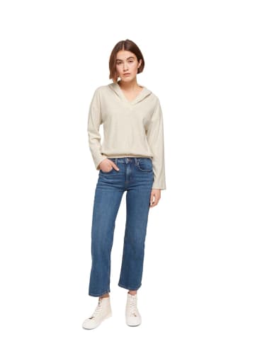 TOM TAILOR Denim Sweatshirt COZY V-NECK in Beige