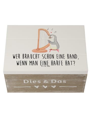 Mr. & Mrs. Panda Kiste Harfenzauber mit Spruch in Weiß