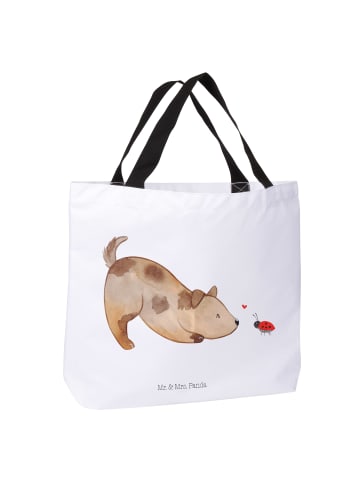 Mr. & Mrs. Panda Henkeltasche Hund Marienkäfer ohne Spruch in Weiß