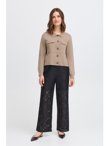 Fransa Strick-Cardigan langarm FRITA Regular fit in Desert Taupe