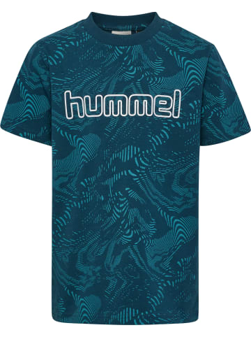 Hummel T-Shirt Hmljr Aop Lebensstil Kinder in REFLECTING POND