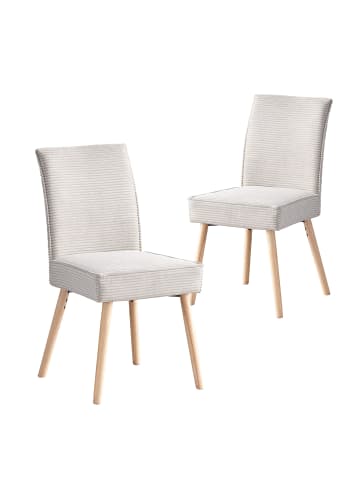 B&D Home 2er-Set: Esszimmerstuhl CEDRIC in Grau - (B)48 x (H)91 x (T)61 cm