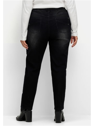 sheego Schmale Jeans in black Denim