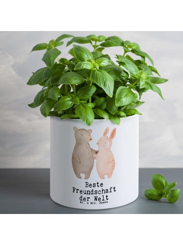 Mr. & Mrs. Panda Pflanzkübel Hase Beste Freundschaft der Welt mi... in Weiß