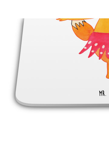 Mr. & Mrs. Panda Untersetzer für Gläser Fuchs Ballerina ohne Spruch in Weiß