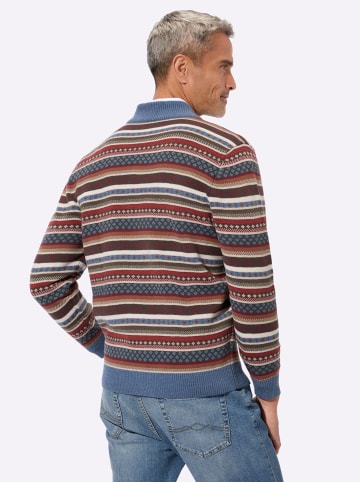 Sieh an! Pullover in jeansblau-gemustert