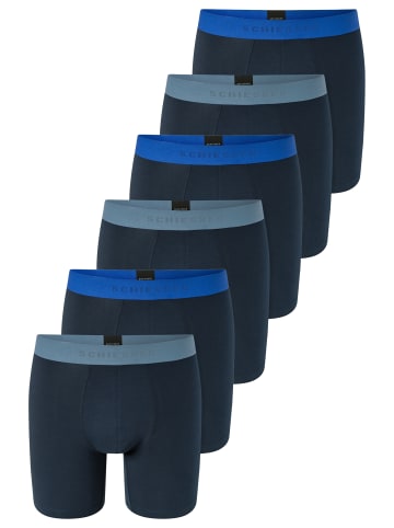Schiesser Long Short / Pant 95/5 Cotton in Dunkelblau