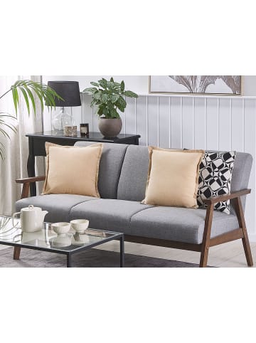 Beliani 2er-Set Dekokissen GUZMANIA in Beige