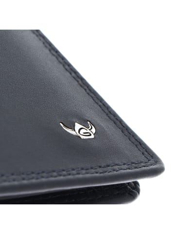 Golden Head Polo Geldbörse RFID Schutz Leder 11 cm in marineblau
