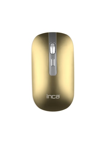 Inca Bluetooth 2,4G Maus wiederaufladbar 800-1200-1600 Dpi Silent-Maus in Gold