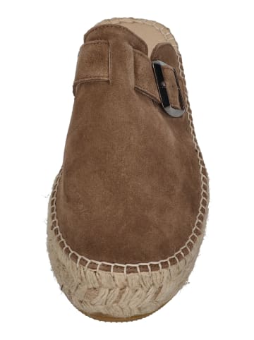 Espadrij l'orginale Pantoletten CLOQ VELOUR HIGH in braun