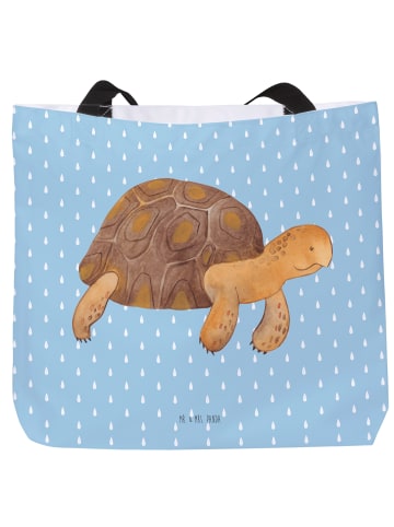 Mr. & Mrs. Panda Shopping Bag Schildkröte MHerzieren ohne Spruch in Blau Pastell
