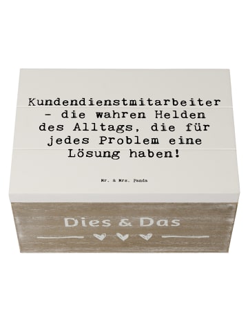 Mr. & Mrs. Panda Box Spruch Kundendienstmitarbeiter Helden mit S... in Weiß