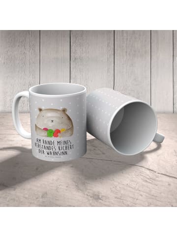 Mr. & Mrs. Panda Kaffeetasse Bär Gefühl mit Spruch in Grau Pastell