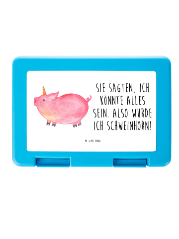 Mr. & Mrs. Panda Brotdose Einhorn Schwein mit Spruch in Weiß