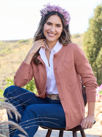 Sieh an! Strickjacke in rosenholz