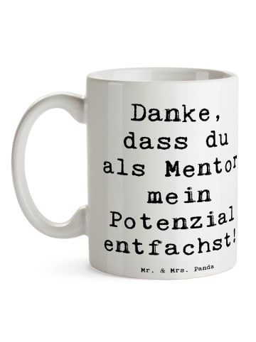 Mr. & Mrs. Panda Becher Spruch Mentor Potenzial mit Spruch in Weiß