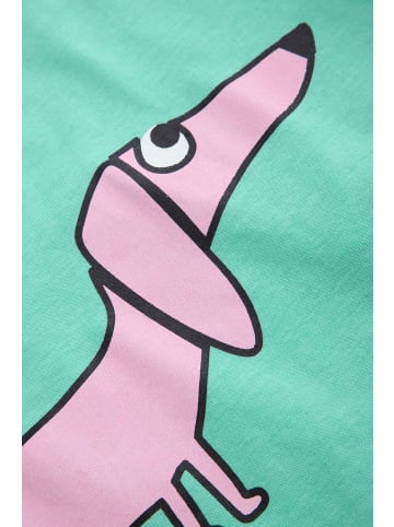 MOKIDA Baumwoll-T-Shirt mit kurzen Ärmeln in zartgrün