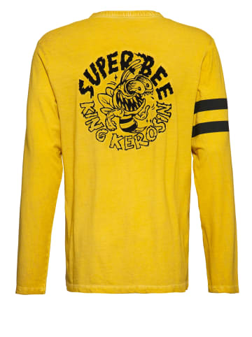 King Kerosin King Kerosin Inside Oilwashed Longsleeve Super Bee in senf