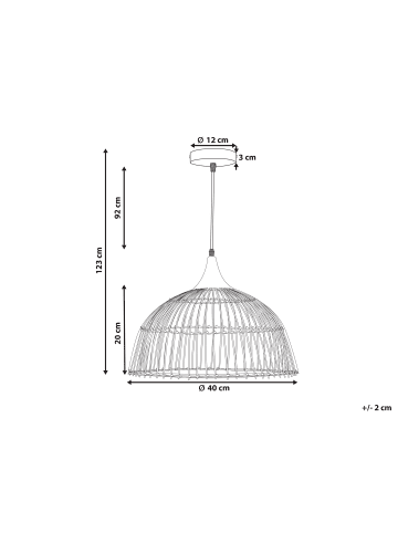 Beliani Pendelleuchten BARARIS in Braun - (W) 40 x (H) 20 x (L) 40 cm