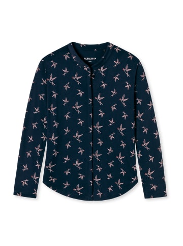 Schiesser Longsleeve Mix & Relax in dunkelblau-gem.