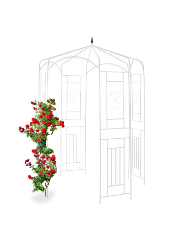 relaxdays Rosenpavillon in Weiß - (B)160 x (H)250 x (T)160 cm