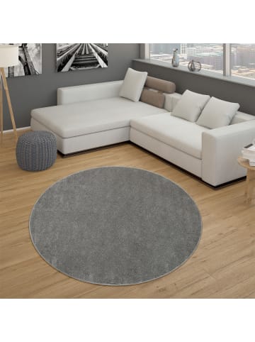 KADIMA DESIGN Waschbarer Teppich waschmaschinenwaschbar Unifarben Küche, Flur in Anthrazit